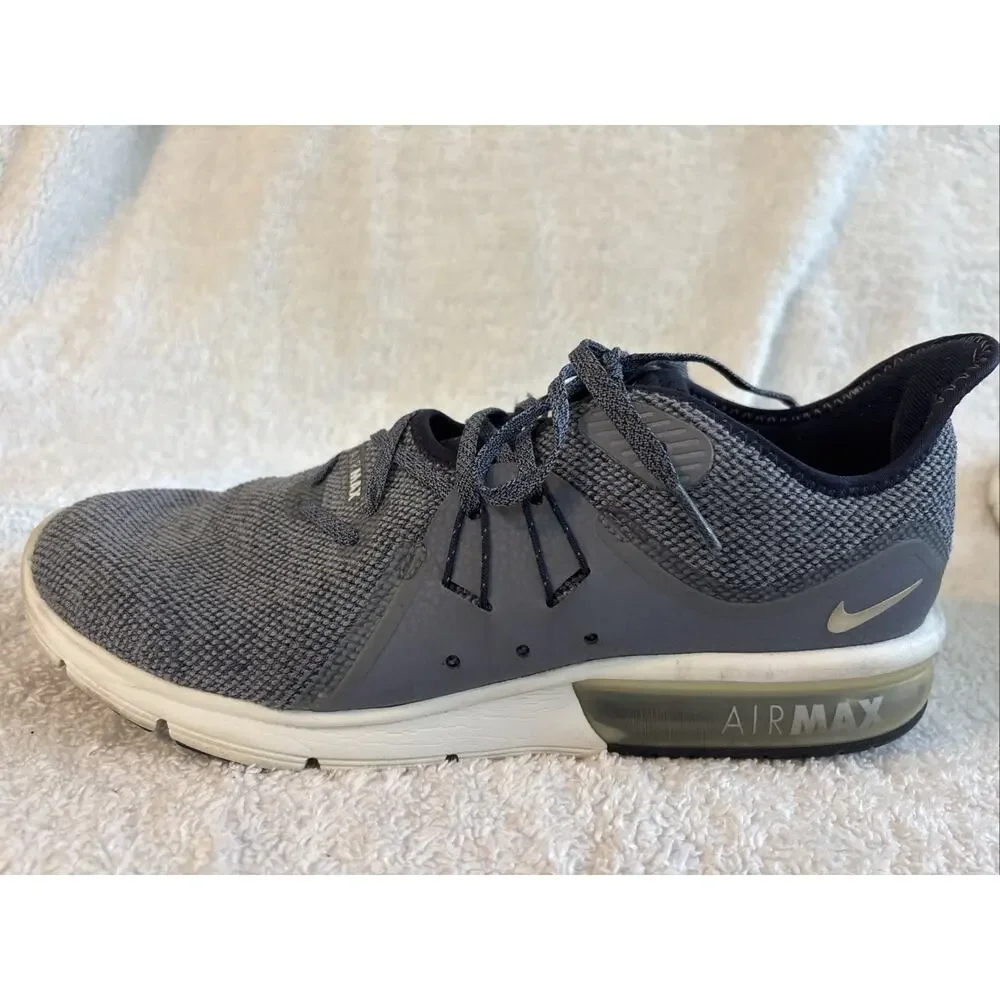 Nike Air Max Running Shoes Sneakers Navy Men’s Size 12 Preowned No Size‎ Tag